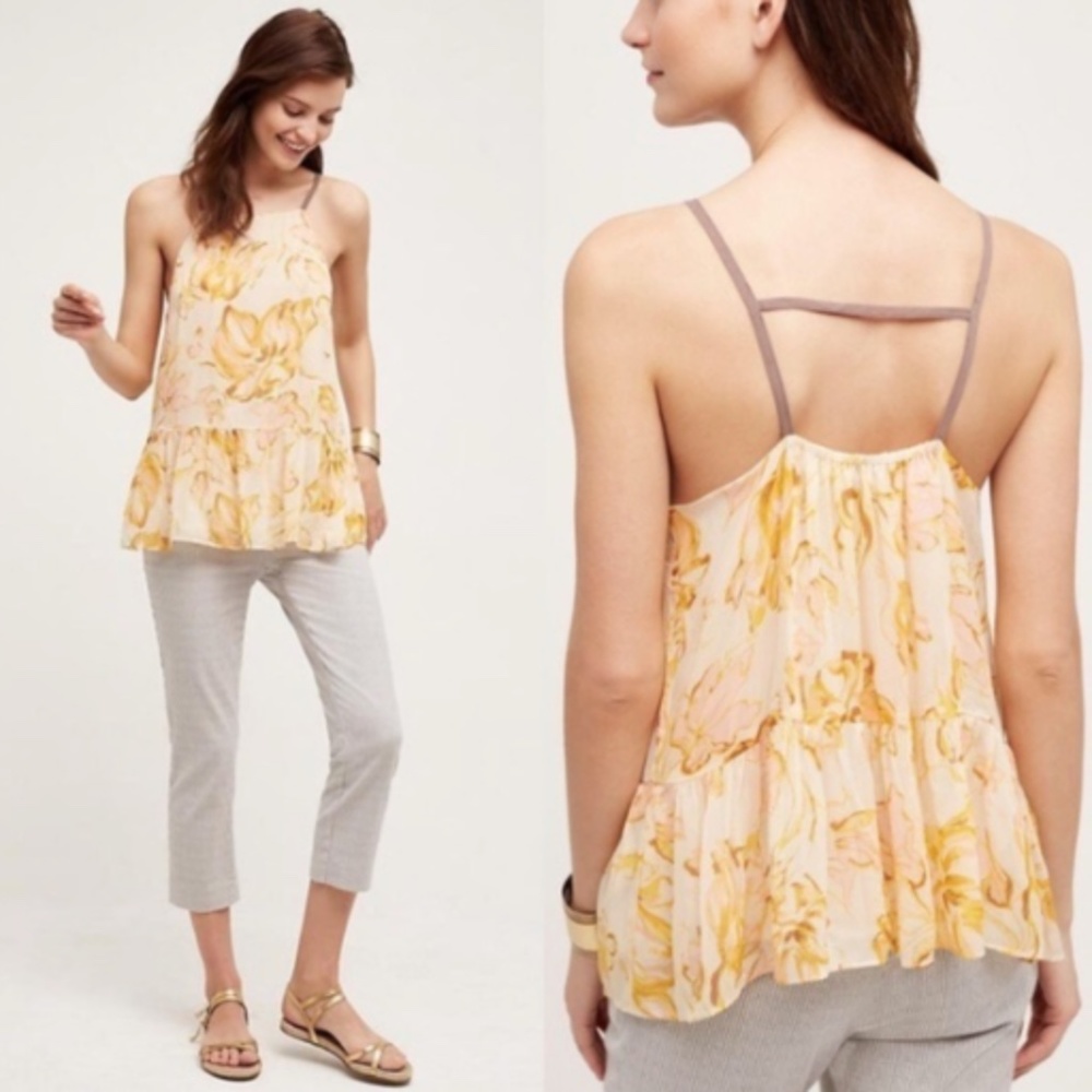 ANTHROPOLOGIE HD in Paris Joselyn Yellow Cami Tank